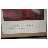 Marc Chagall - Lovers in the Red Sky Limited Edition Print (SFMoMA), Framed 33x40 in