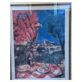 Marc Chagall Lovers Over The City - Limited Edition Print, Facsimile Signature, Framed