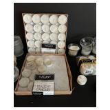 Tuscany Candle Tealight Candles Unscented 100-Count (Lot of 100) with Glass Holders