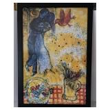 Marc Chagall Lovers and Daisies Framed Print 27x39