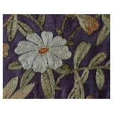 Rare Chinese Gold-Thread Silk Embroidery Panel - Birds & Flowers, Framed