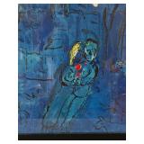 Marc Chagall Le Bouquet Au Dessus de Vence - Framed Under Glass - 29 x 41 in