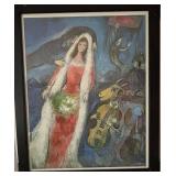 Marc Chagall La Mariee Framed Screen Print - 25 x 31 in Frame in Packaging