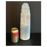 Selenite Crystal Tower - 14in Tall Natural Gypsum Decor Stone