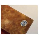 Asian Buddhist Decor Set: Artisan Glass oil Lamp, Singing Bowl, Buddha Statue, Porcelain Spoon, Monkey Figures, Alabaster Trinket Tray