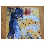 Marc Chagall Lovers & Flowers Poster Print 25 x 36 in
