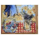 Marc Chagall Lovers & Flowers Poster Print 25 x 36 in