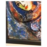 Marc Chagall - The Enamoured Framed Print Reproduction (Les Amoureux)