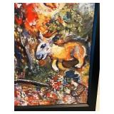 Marc Chagall - The Enamoured Framed Print Reproduction (Les Amoureux)