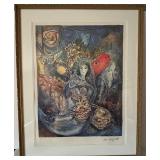 Marc Chagall Bella Limited Edition Print 187/500 - Framed under glass