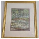 Bridge Over a Pool of Water Lilies - Claude Monet Reproduction Framed Print