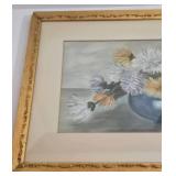 Vintage Floral Chrysanthemums Bouquet Watercolor by G.K. Stoddard 1905