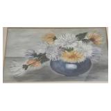 Vintage Floral Chrysanthemums Bouquet Watercolor by G.K. Stoddard 1905