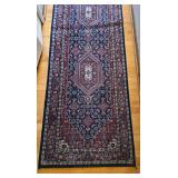 Persian Hand-Knotted Herati Runner Rug 12