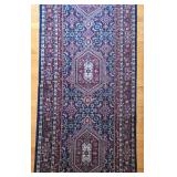 Persian Hand-Knotted Herati Runner Rug 12