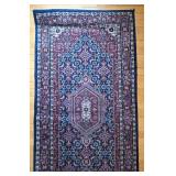 Persian Hand-Knotted Herati Runner Rug 12