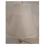 Vintage Bristol-Style Floral Porcelain Table Lamp with Gold Accents