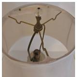 Vintage Bristol-Style Floral Porcelain Table Lamp with Gold Accents