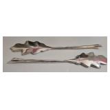 4 CALIDAD Stainless Steel Canister Set (3 Qt, 3.5 Qt, 4 Qt, 5 Qt) & Leaf-Shaped Salad Tongs