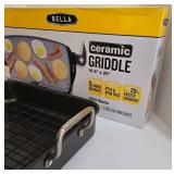Bella Ceramic Griddle New in Box & Rachel Ray Roasting Pan