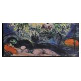 Marc Chagall Les Amoureux au Bouquet Reproduction - Framed Canvas Print