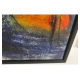 Marc Chagall Les Amoureux au Bouquet Reproduction - Framed Canvas Print