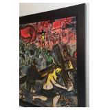 Framed Marc Chagall Déposition de Croix Reproduction Canvas Print