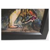 Framed Marc Chagall Déposition de Croix Reproduction Canvas Print