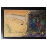 Marc Chagall Hyménée Color Screen Print on Canvas, 1961 - Daphnis et Chloé, 26x18