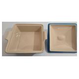 Le Creuset Square Dish 23cm/2.5 Qt with Lid - Marseille Blue