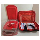NEW Pyrex Easy Grab 4-Piece Bakeware Set with Lids & Carrying Case