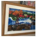 Michael Daly Original Watercolor Landscape - Extra Large, Framed Under Glass