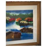 Michael Daly Original Watercolor Landscape - Extra Large, Framed Under Glass