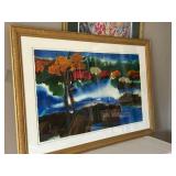 Michael Daly Original Watercolor Landscape - Extra Large, Framed Under Glass