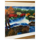 Michael Daly Original Watercolor Landscape - Extra Large, Framed Under Glass