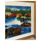Michael Daly Original Watercolor Landscape - Extra Large, Framed Under Glass