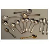 15-Piece Sterling-Plated Spoons Set - Assorted Sizes & Patterns