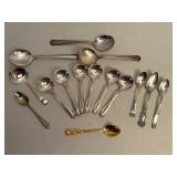15-Piece Sterling-Plated Spoons Set - Assorted Sizes & Patterns