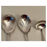 Wallace 1835 Silver Plate Three Large Serving Pieces - Spoons & Ladle (Rogers / Reed & Barton)