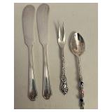 13-Piece Silver-Plated Flatware Set with Stainless Accents