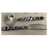13-Piece Silver-Plated Flatware Set with Stainless Accents