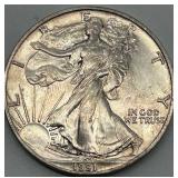 American Silver Eagle 1991 - 1 oz Fine Silver Dollar Walking Liberty