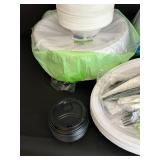 Assorted Party Paper Supplies - Plates, Cups, Napkins, Bowls & Cutlery (New)