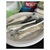 Assorted Party Paper Supplies - Plates, Cups, Napkins, Bowls & Cutlery (New)