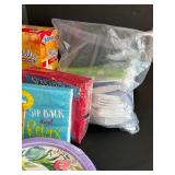 Assorted Party Paper Supplies - Plates, Cups, Napkins, Bowls & Cutlery (New)