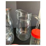 Fiesta Orange Bistro Bowls & Niloak Pink Pitcher Vintage Large Glassware Lot