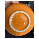 Fiesta Orange Bistro Bowls & Niloak Pink Pitcher Vintage Large Glassware Lot