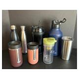 Insulated Water Bottles Lot - Nespresso Mugs, YETI, Hydro Flask, Aladdin (Lot of 7)
