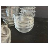 Glassware & Kitchenware Set: Large Glass Serving Bowl, Ribbed Glass Bowls, Ramekins & More