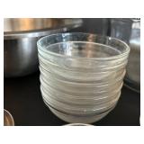 Glassware & Kitchenware Set: Large Glass Serving Bowl, Ribbed Glass Bowls, Ramekins & More